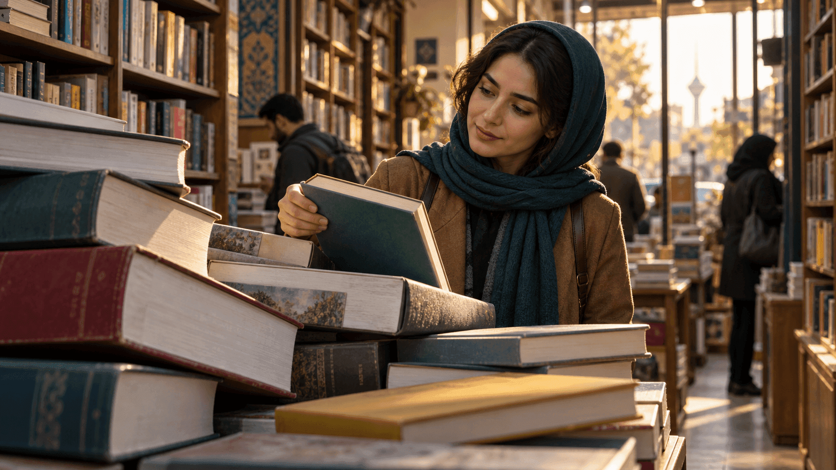دانشآموز ایرانی در کتابفروشی بین انبوه منابع نامتناسب و یک انتخاب روشن مردد است